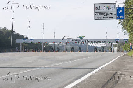 Praça de pedágio da rodovia Anchieta operado pela Ecovias