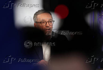 Head of Freedom Party Herbert Kickl attends a press conference in Vienna