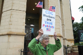Protest at the CDC?s Roybal campus in Atlanta