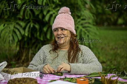 Mesa de Café para participantes do curso artesanal