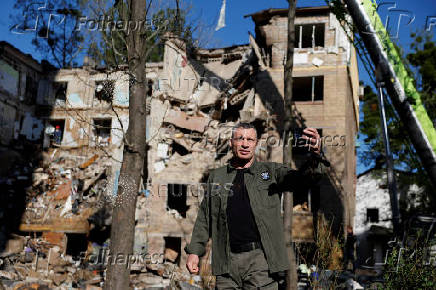 Aftermath of Russian drone and missile strikes, amid Russia's attack on Ukraine, in Kyiv