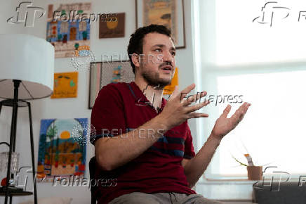 Mahmoud Khalil poses for a portrait in New York
