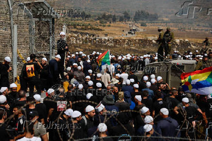 Ceasefire line between Israeli-occupied Golan Heights and Syria