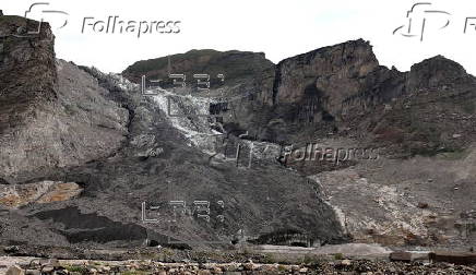 Shrinking glacier in Ladakh region