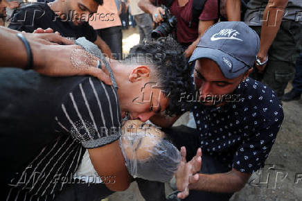 Aftermath of an Israeli strike in Gaza City