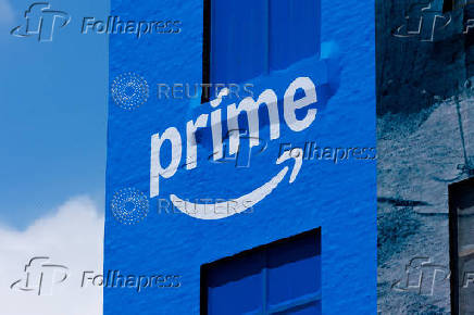 FILE PHOTO: A downtown building is wrapped in Amazon Prime advertising, in San Diego