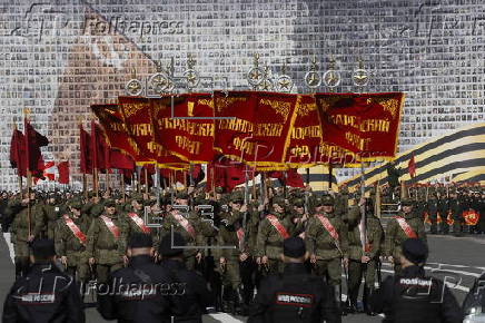 Rehearsals in St. Petersburg ahead of Russia's Victory Day parade