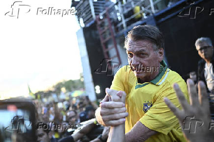 Bolsonaro ato pela anistia em Brasília