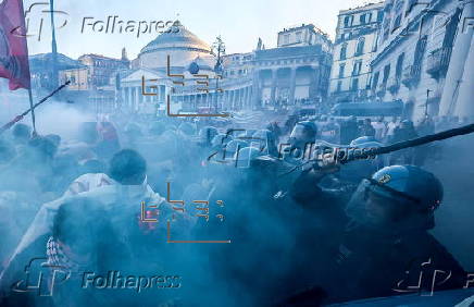 Protest in solidarity with Palestine in Naples