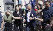 Former presidential candidate Calin Georgescu appears at hearing in Bucharest