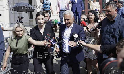 Former presidential candidate Calin Georgescu appears at hearing in Bucharest