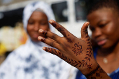 Muslims celebrate the Eid al-Adha festival, in Abidjan