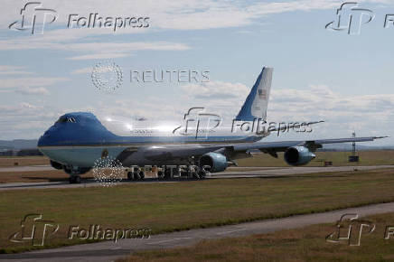 U.S. President Trump departs Scotland