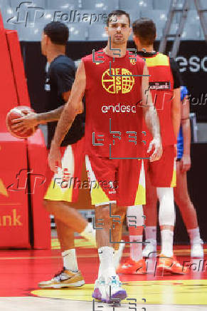 Entrenamiento de la selección Española de baloncesto