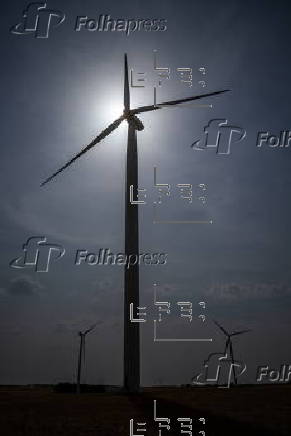 Wind farm in Fontaine-Macon