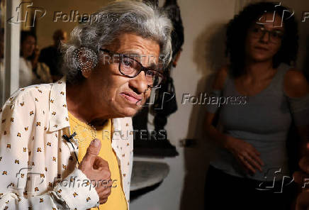 Laila Soueif, mother of prominent British-Egyptian activist Alaa Abd el-Fattah, who was released from prison after Egyptian President Abdel Fattah al-Sisi issued a presidential pardon for him, at home in Giza
