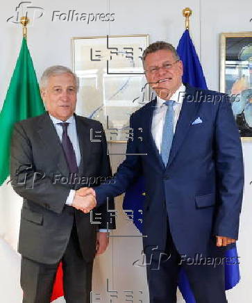 Italy's Minister for Foreign Affairs Tajani in Brussels