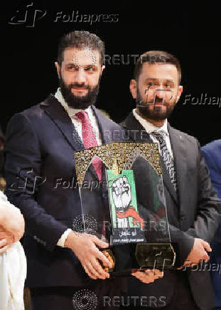 Syria?s interim President Ahmed al-Sharaa attends the ?Aleppo, Key to Victory? celebration  in Aleppo