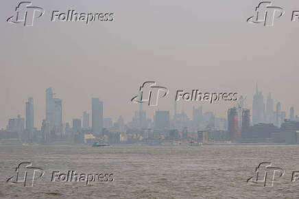 Vista da Ilha de Manhattan, na cidade de Nova York, Estados Unidos