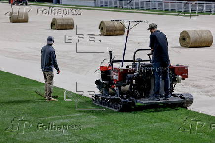 Natural grass installation for FIFA Club World Cub soccer in Atlanta