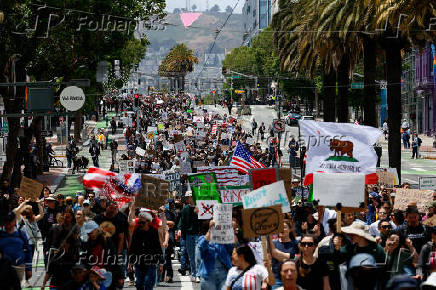 One of several nationwide ?No Kings? protests against President Trump in San Francisco