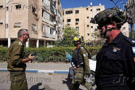 Aftermath of a missile strike from Iran on Israel, in Holon