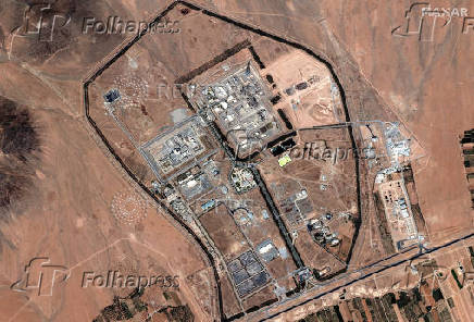 A satellite image shows the Arak nuclear facility in Iran