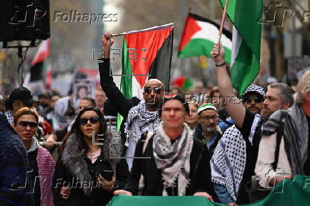 Pro-Palestine protest in Melbourne, Australia