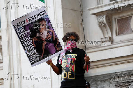 Pro-Palestinian protest outside Downing Street in London