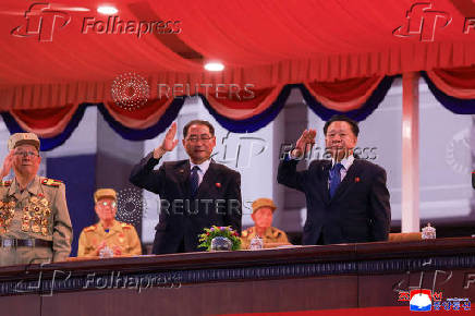 Parade commemorating the anniversary of the Korean War armistice in Pyongyang
