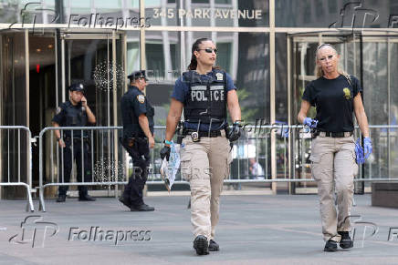 Aftermath of a deadly mass shooting in Manhattan, in New York City