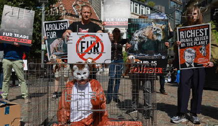 Anti-fur protest in Antwerp