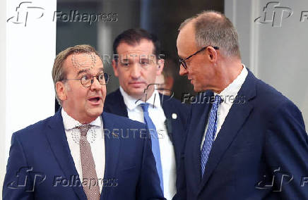 German Chancellor Merz and Defence Minister Pistorius hold a press conference after cabinet meeting, in Berlin