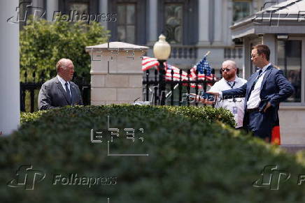 ICE Director Homan speaks to reporters outside White House