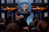White House Press Secretary Karoline Leavitt holds a press briefing at the White House in Washington