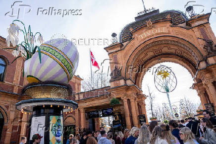 Opening day at Tivoli Gardens in Copenhagen