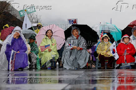 Far-right protesters attend a rally to support South Korean ousted President Yoon Suk Yeol in Seoul