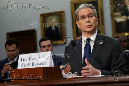Treasury Secretary Bessent testifies before U.S. House Appropriations subcommittee hearing on Capitol Hill in Washington