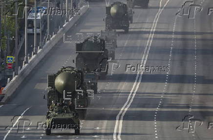 General rehearsal for Russia's annual Victory Day parade in Moscow