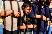 Funeral of Palestinians killed in Israeli strikes, in Khan Younis