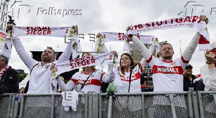 DFB Cup celebration of VfB Stuttgart in Stuttgart