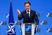 NATO Secretary General Rutte holds joint presser with Iceland's Prime Minister Frostadottir, in Brussels