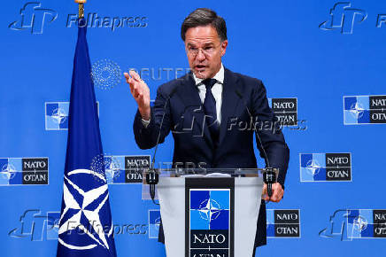 NATO Secretary General Rutte holds joint presser with Iceland's Prime Minister Frostadottir, in Brussels