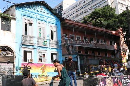 Incêndio em casarão na lapa no rio de janeiro