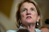 Senate leaders hold a press conference following their weekly policy lunches lunch on Capitol Hill in Washington, D.C.