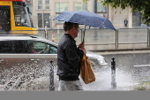 Rainy weather in Warsaw