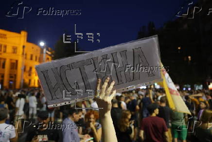 Anti-government protest in Belgrade