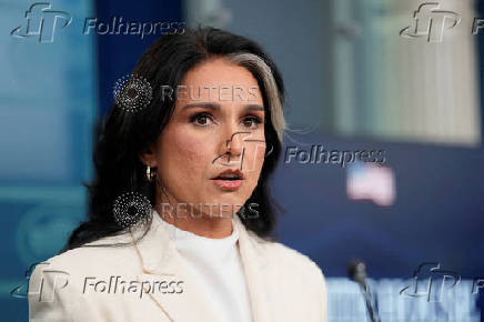 FILE PHOTO: White House Press Secretary Leavitt holds a press briefing at the White House