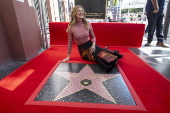 US actor Ellen Pompeo receives her Hollywood Walk of Fame star