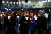 Torchlight procession ahead of the Conclave in St Peter's Square at the Vatican